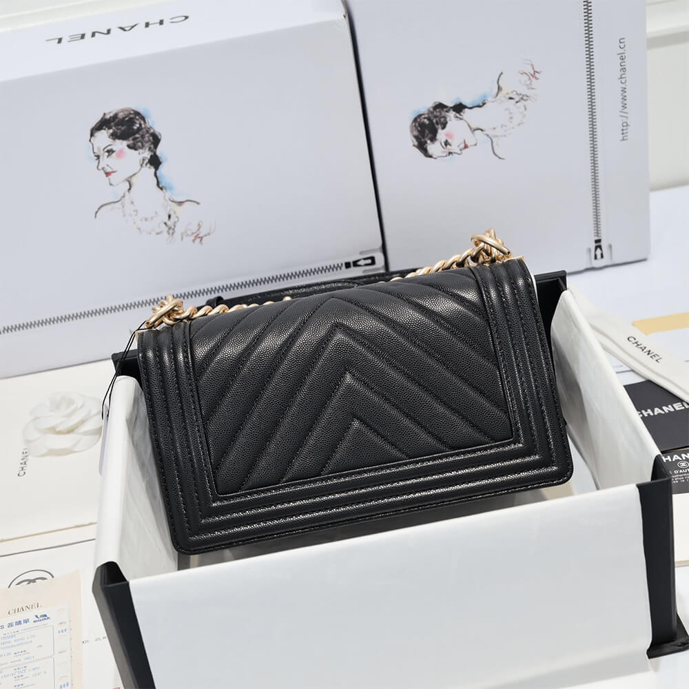 chevron caviar boy Ch*el handbag