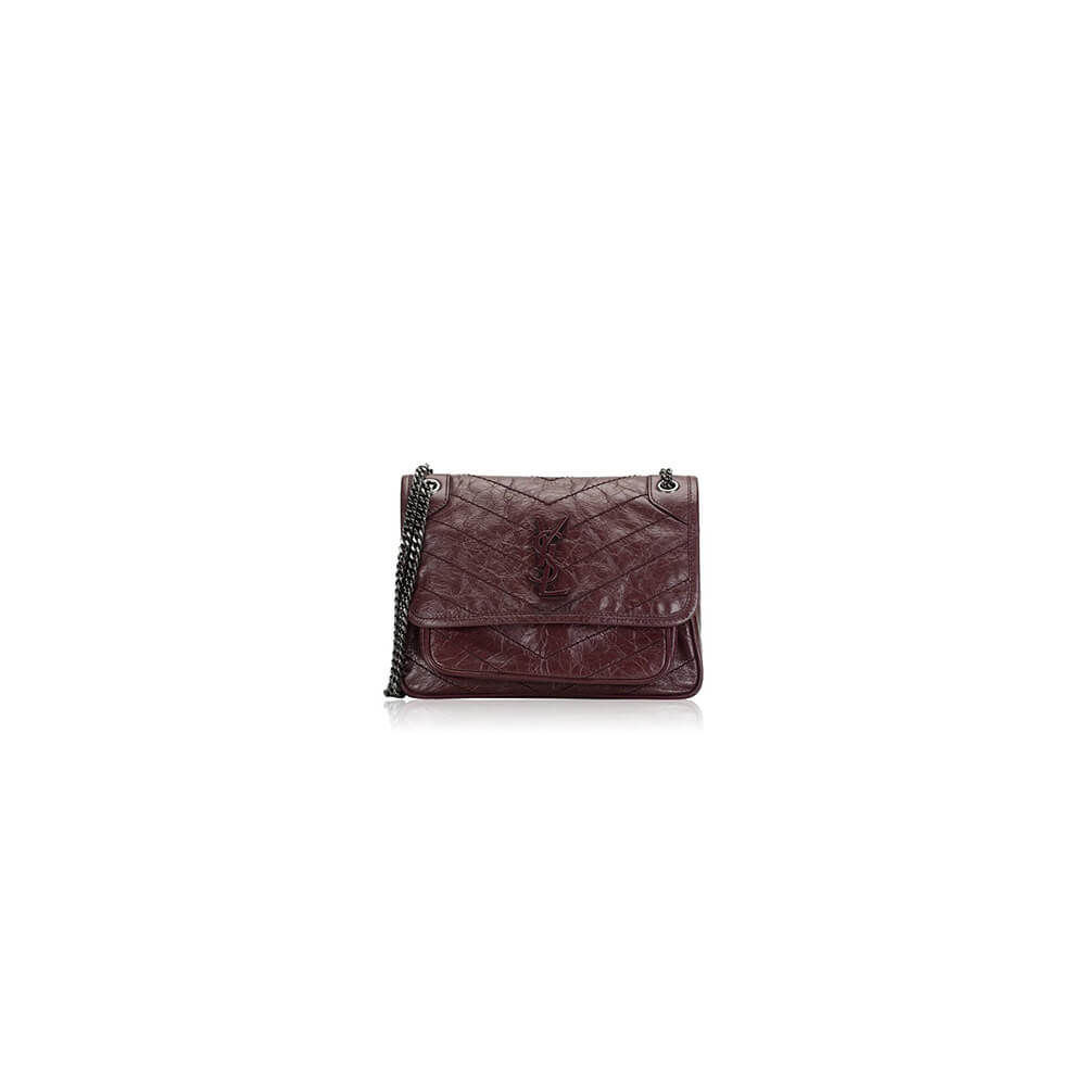 SAINT LAURENT NIKI MEDIUM IN CRINKLED VINTAGE LEATHER