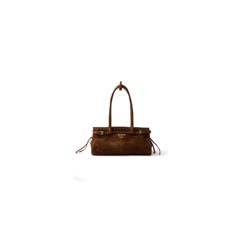 Pra*a medium suede handbag(high-end grade)
