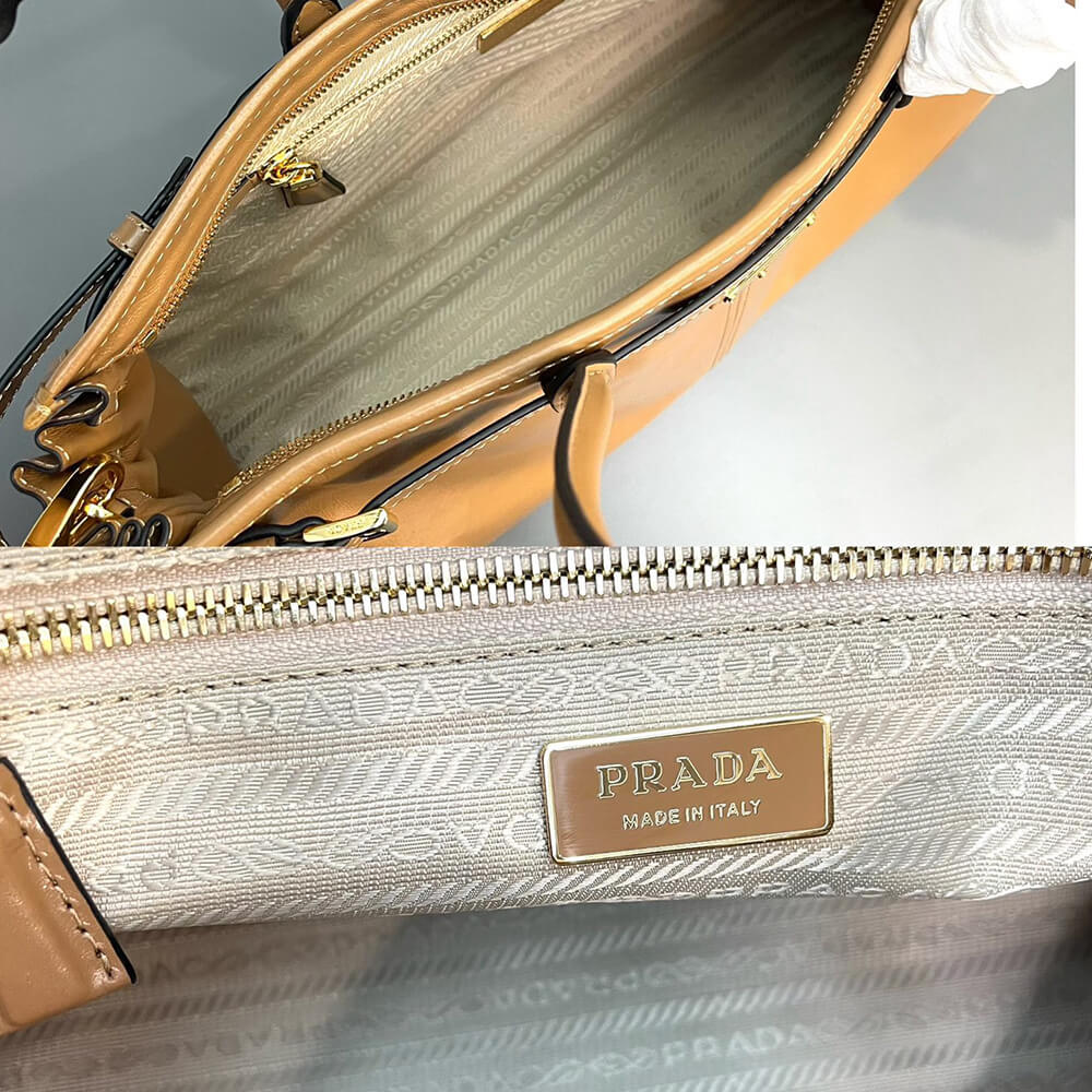 Pra*a large leather handbag(high-end grade)